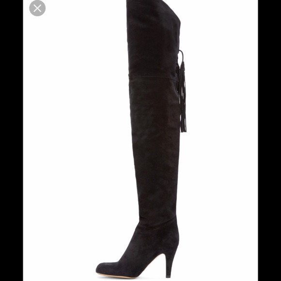 Chloe Black Hannah Suede Over- the-knee Boots - Picture 1 of 4